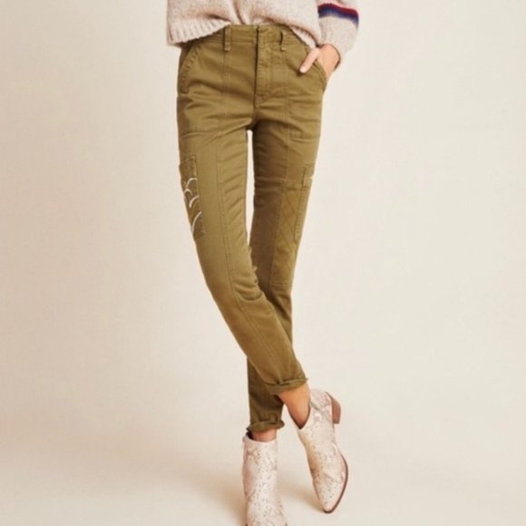 Anthropologie Pants - Anthropologie Austen Embroidered Utility Pants